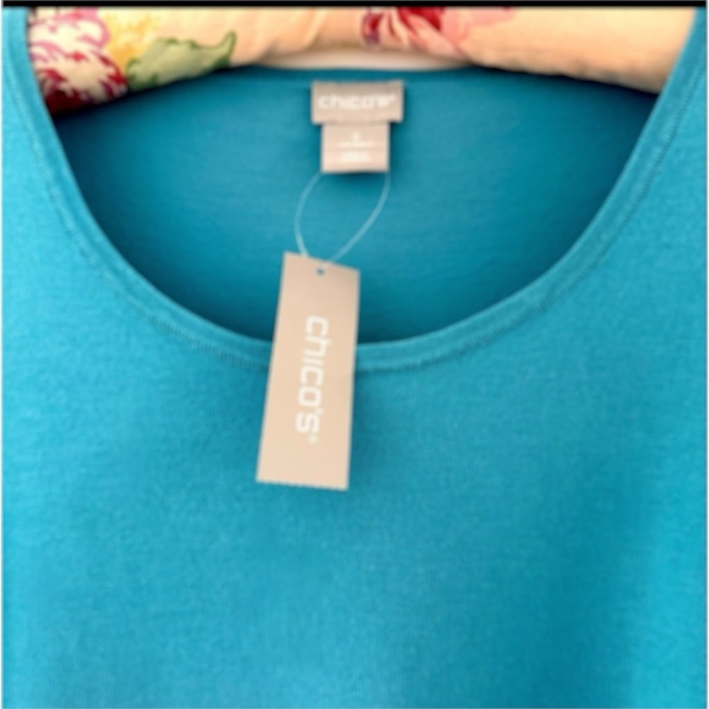 Chico's Woman Cardigan SET. Blue Color Block Women's Sweater Set, NWT, S/M - Picture 6 of 16